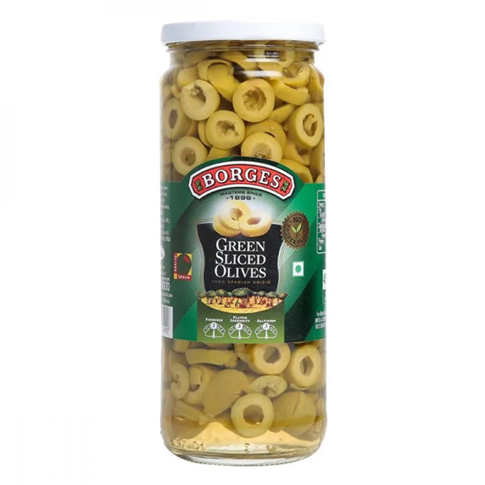 Borges Sliced Green Olives 450G