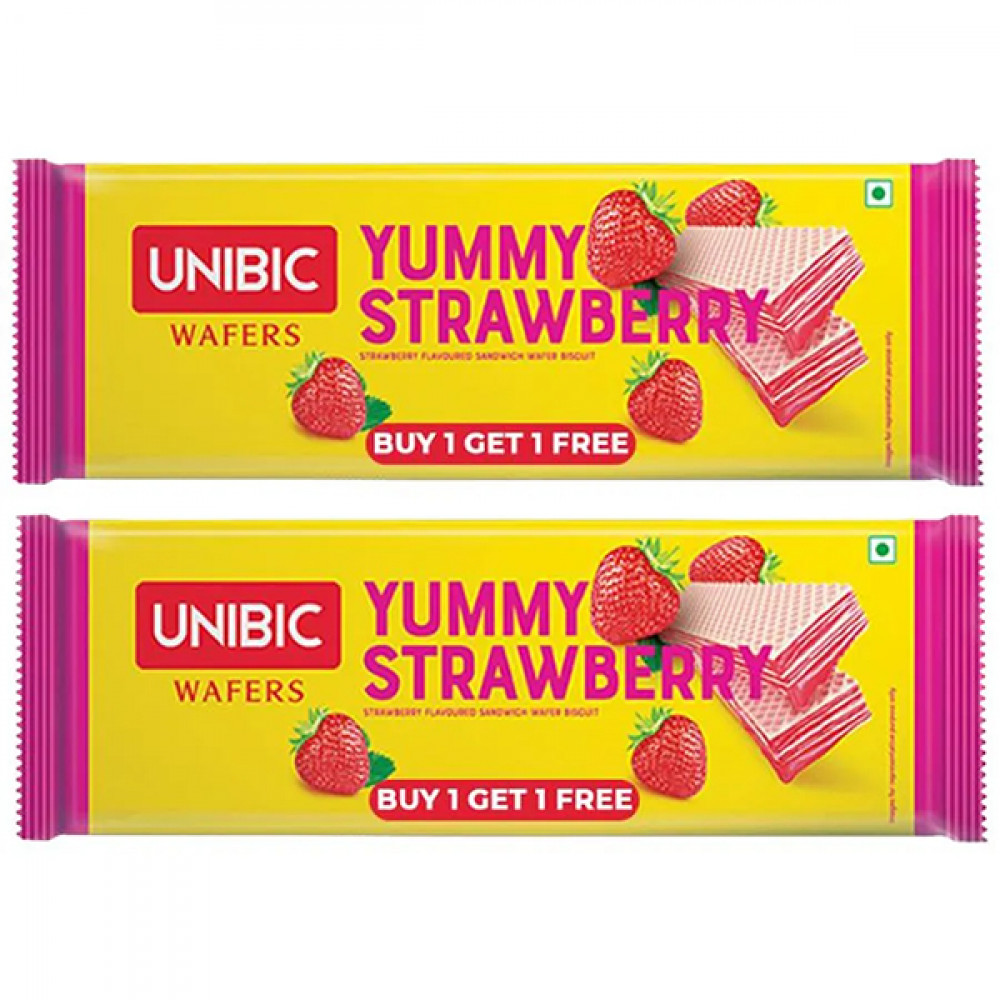 Unibic Wafers Rich Strawberry B1G1 75g