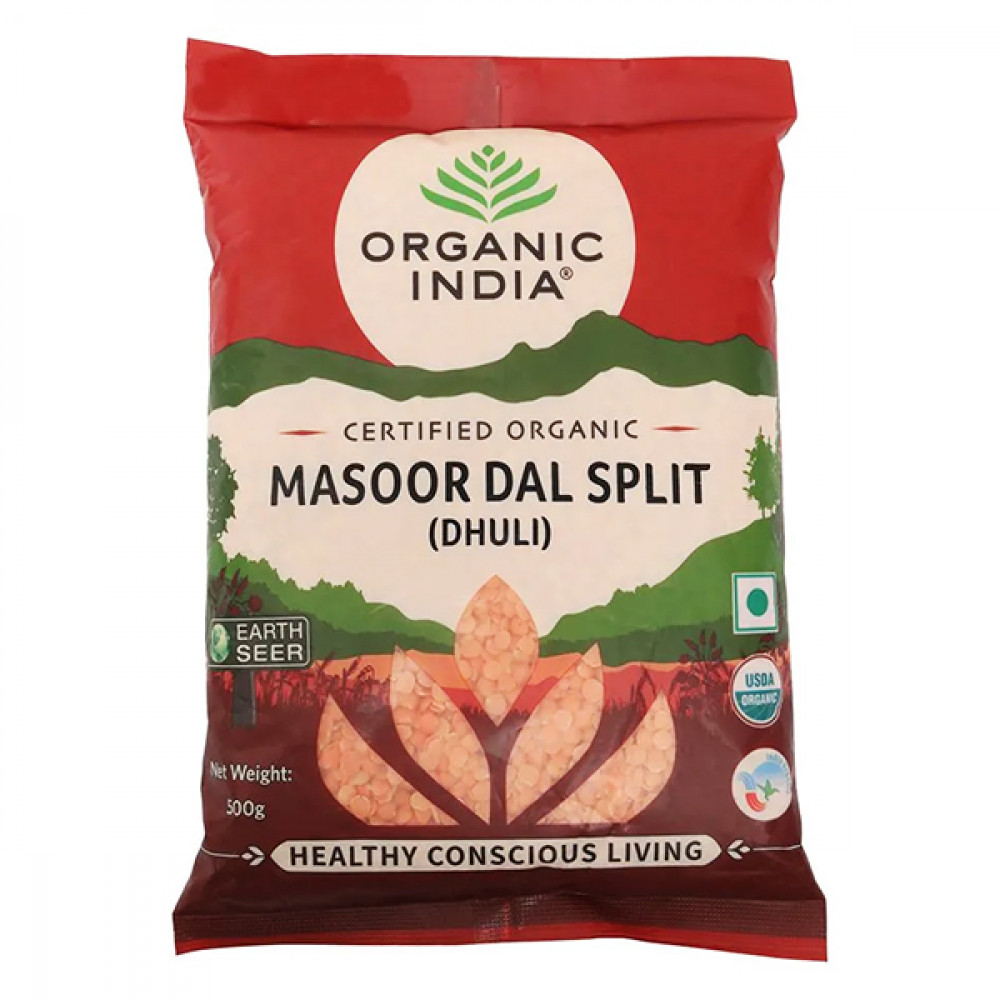 Organic Ind Masoor Dal Split 500G