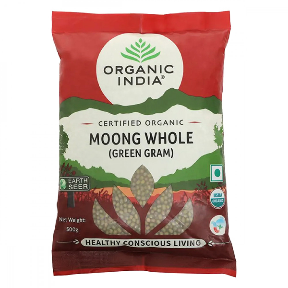 Organic Ind Moong Whole 500G