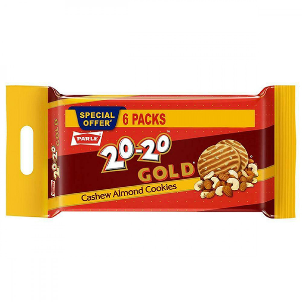 Parle 20-20 Gold Cashew Almond Cookies 600g