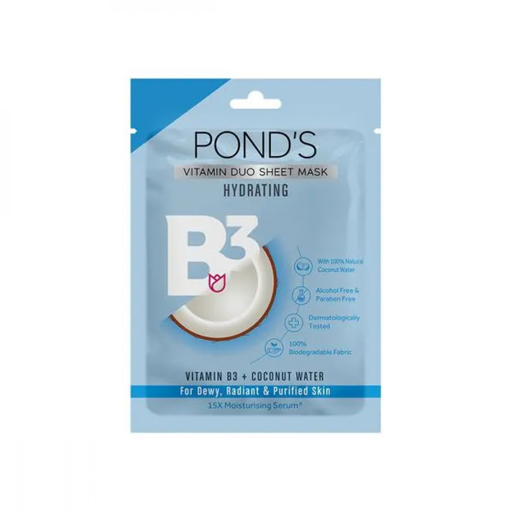 Ponds Vitamin Duo Sheet Mask Coconut Water 25ml