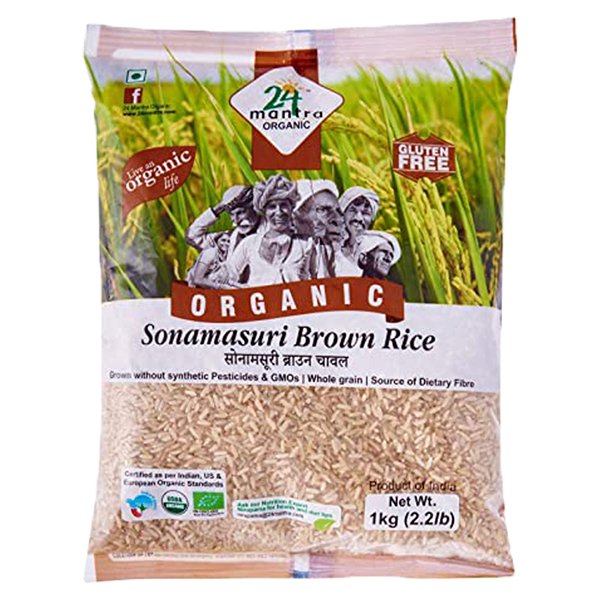 24Mantra Sonamasuri Brown Rice 1kg