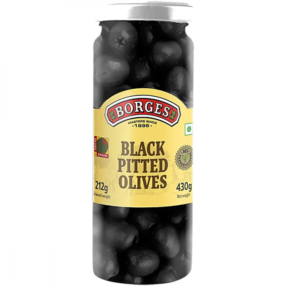 Borges Pitted Black Olives 430g