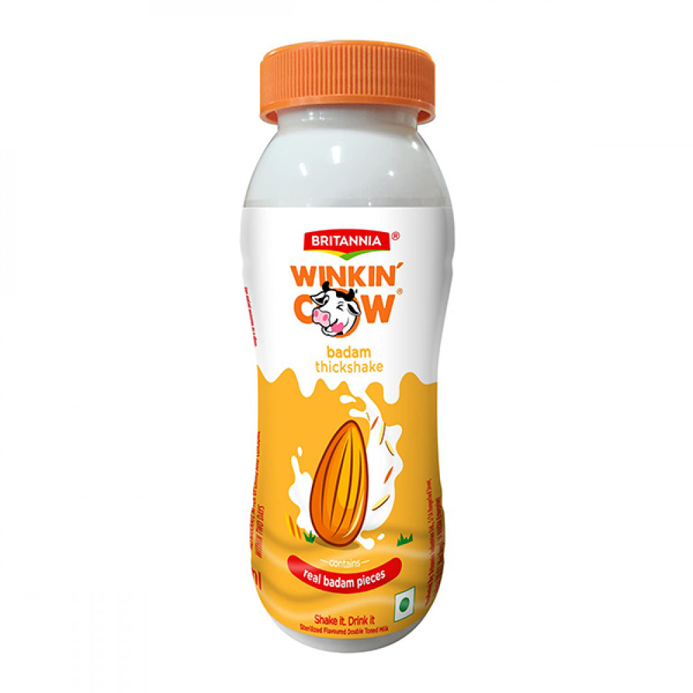 Britannia Winkin Cow Milk Badam 180ml