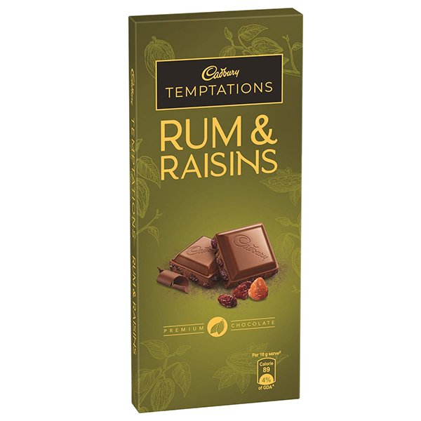 Cadburys Temptation Rum Raisins 72Gm