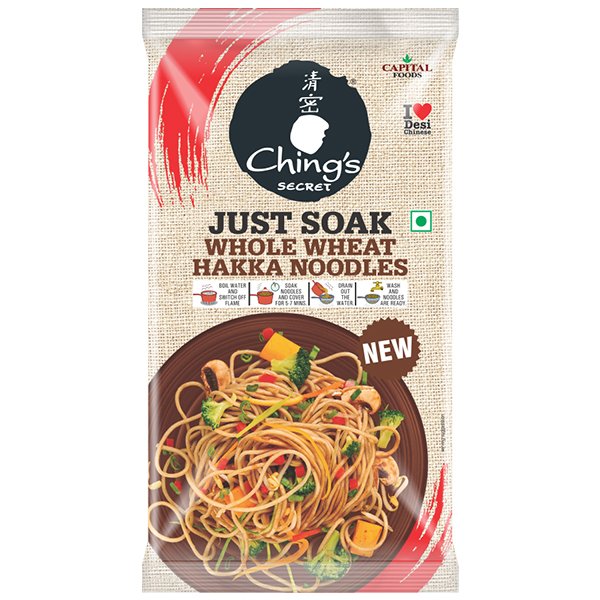 Chings Just Soak Whole Wheat Hakka Noodles 150G