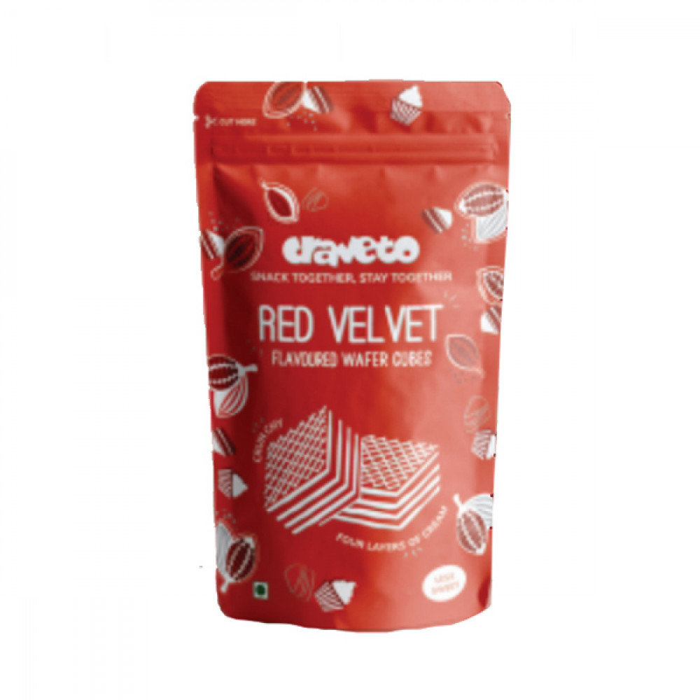 Craveto Red Velvet  Wafer Cubes 75gm