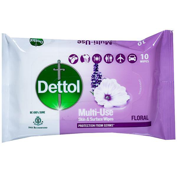 Dettol Floral Multiuse 10 Wipes