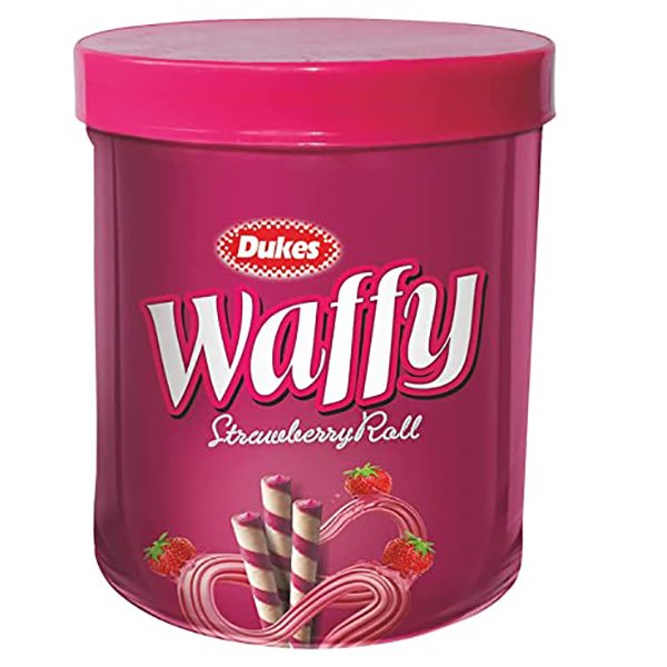 DUKES WAFFY STRAWBERRY ROLL JAR 250G (Buy 1 Get 1 Free)