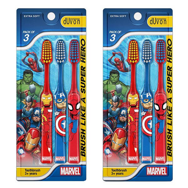 Duvon Toothbrush Pack Of 3 Marvel