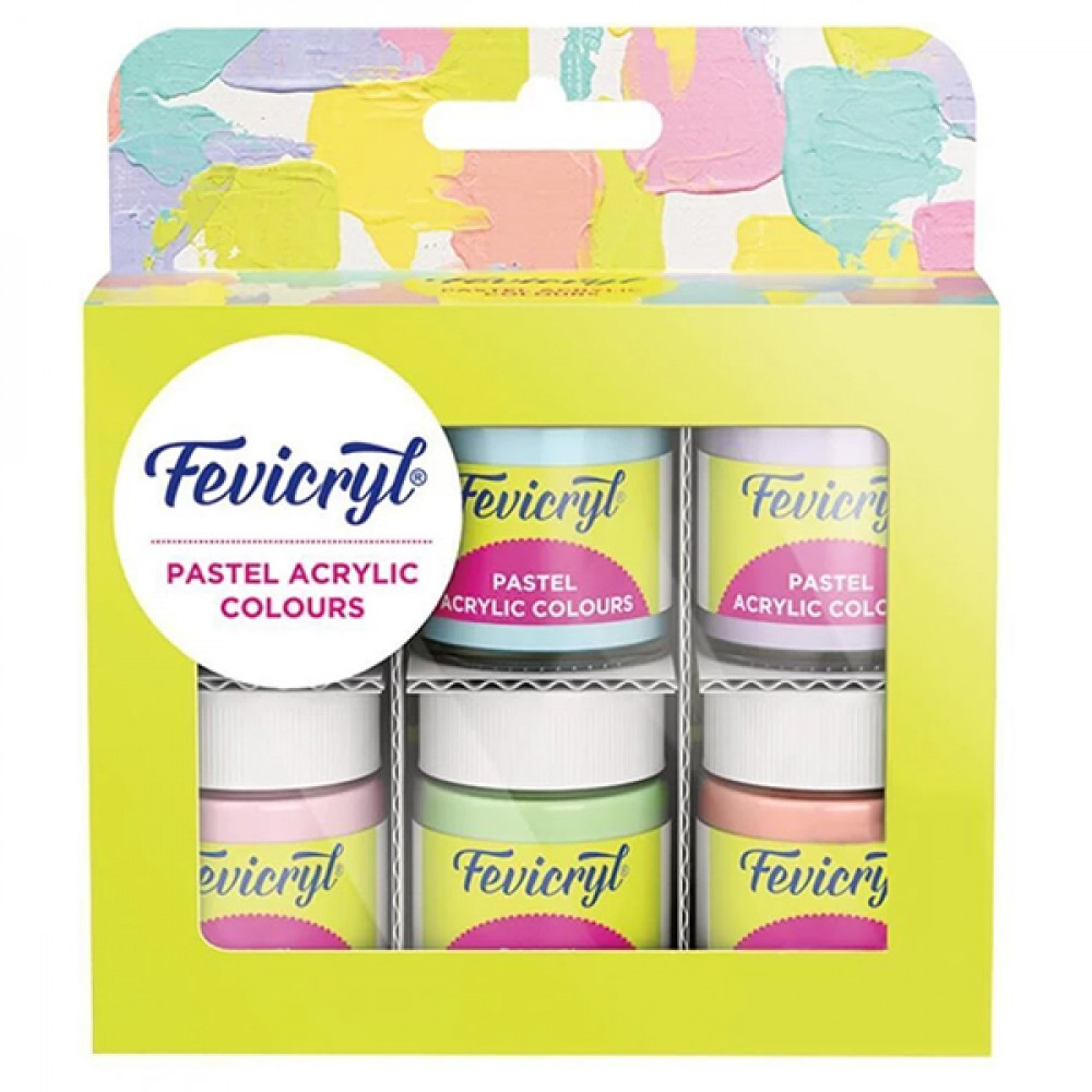 Fevicryl Pastel Acrylic Colours Kit 6X