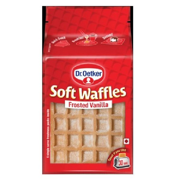 FUNFOODS WAFFLES FROSTED VANILLA 250G