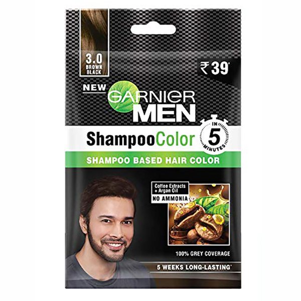 Garnier Men Shampoo Color Brown Black 3 10ml