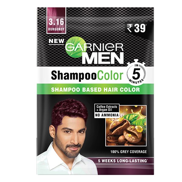 Garnier Men Shampoo Color Burgundy 3.16  10ml