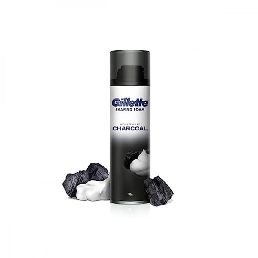 Gillete Shaving Foam Charcoal 196gm