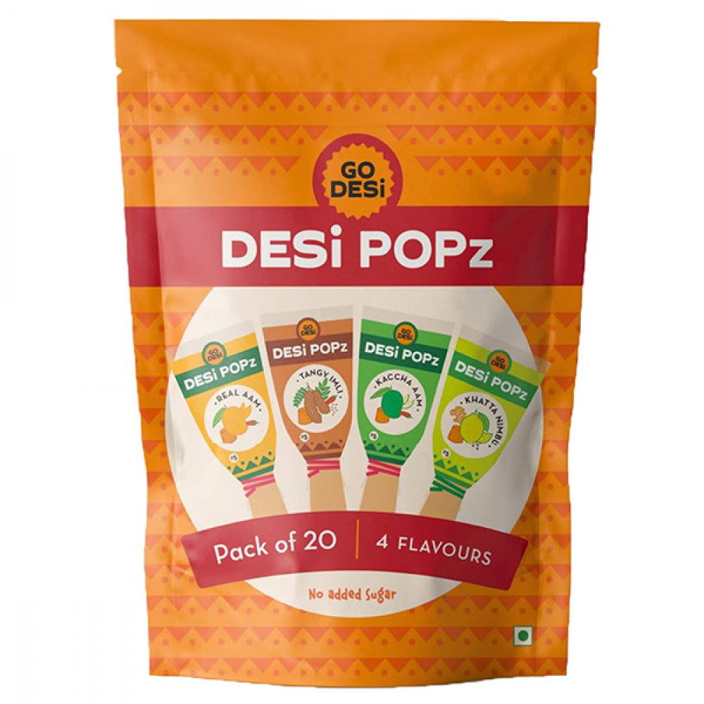 Go Desi Popz Pack Of 4 Flavours 160Gm