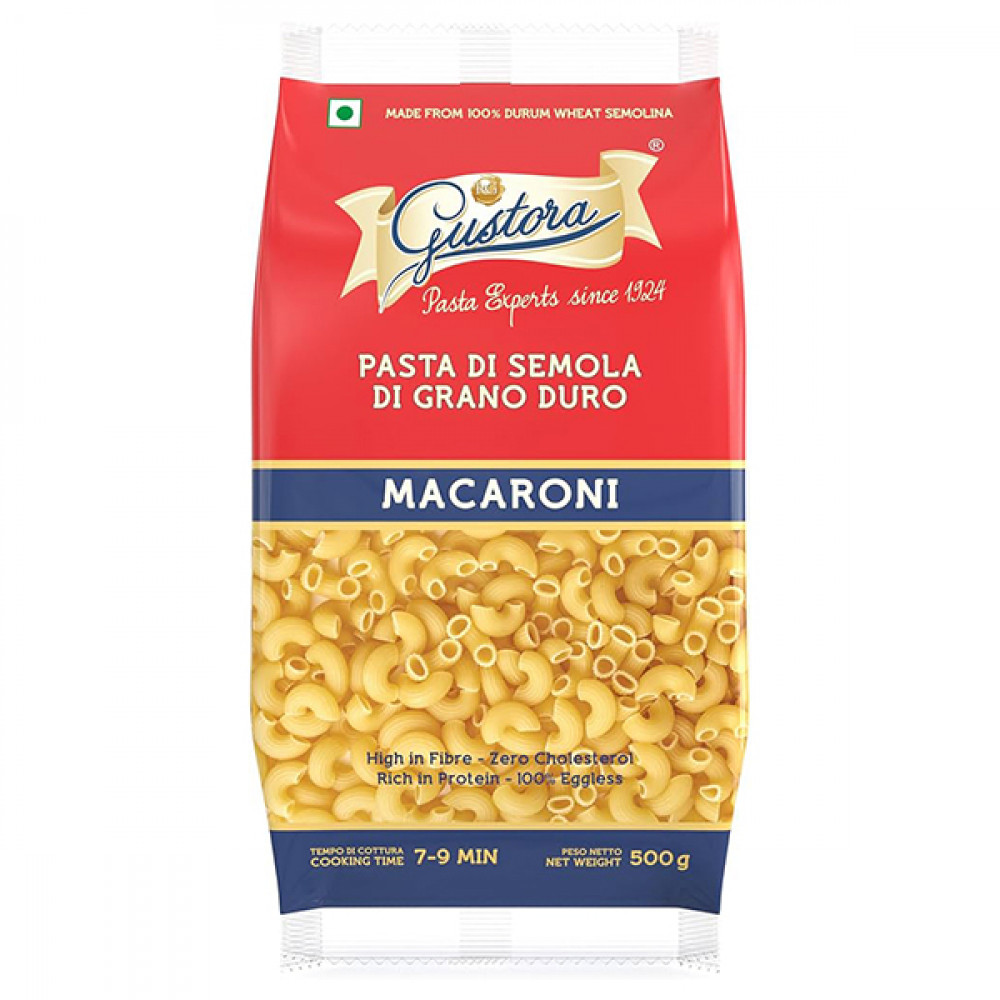 Gustora Macaroni Pasta 500gm (Buy 1 Get 1 Free)