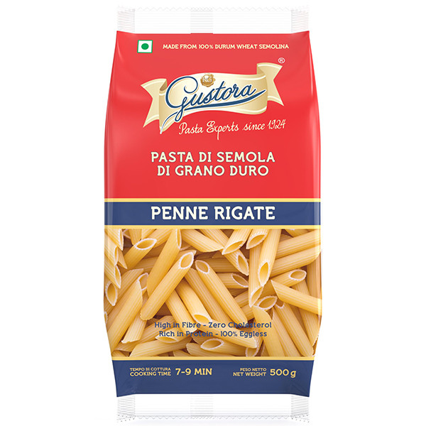 Gustora Penne Rigate Pasta 500gm (Buy 1 Get 1 Free)