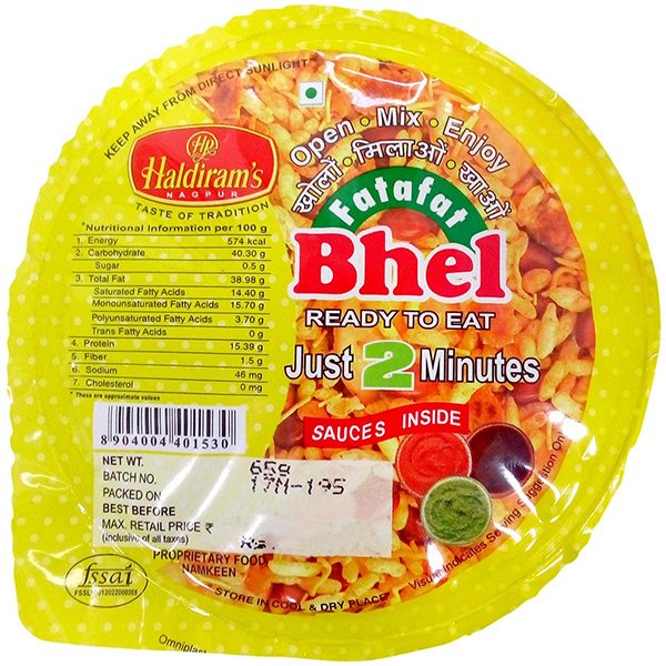 Haldiram Fatafat Bhel 65Gm