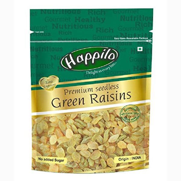 HAPPILO SEEDLESS GREEN RAISINS 250G