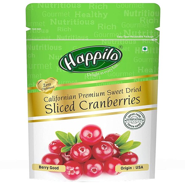 HAPPILO SLICED CRANBERRIES 200G