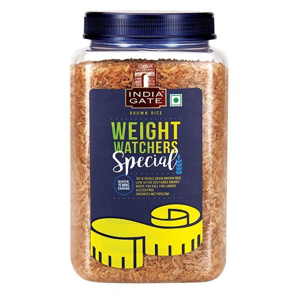 INDIA GATE BROWN RICE 1 KG JAR