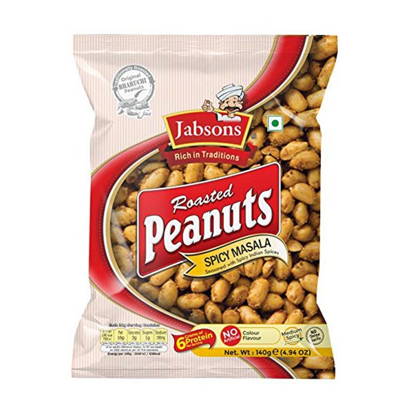 JABSONS ROASTED PEANUT SPICY MASALA 140GM