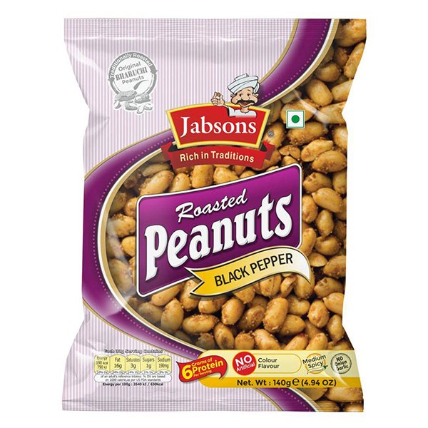 Jabsons Roasted Peanuts Black Pepper 140g