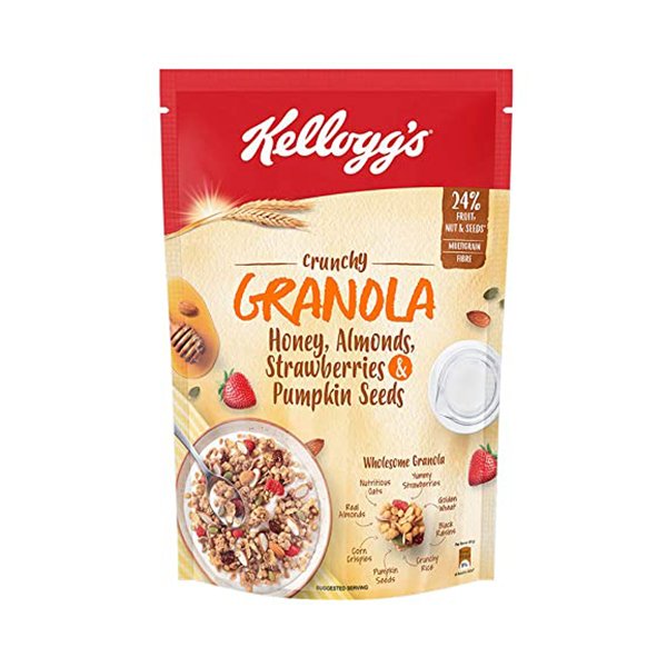 KELLOGGS GRANOLA 450G HONEY ALM STRAW PUMPKIN