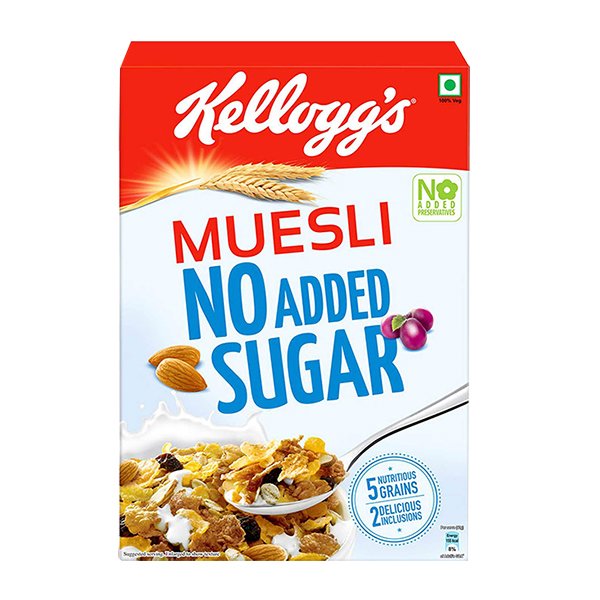 Kelloggs No Added Sugar 550G