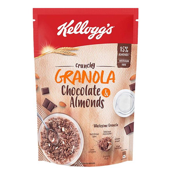 Kellogs Crunchy Granola Choclate Almond 450G