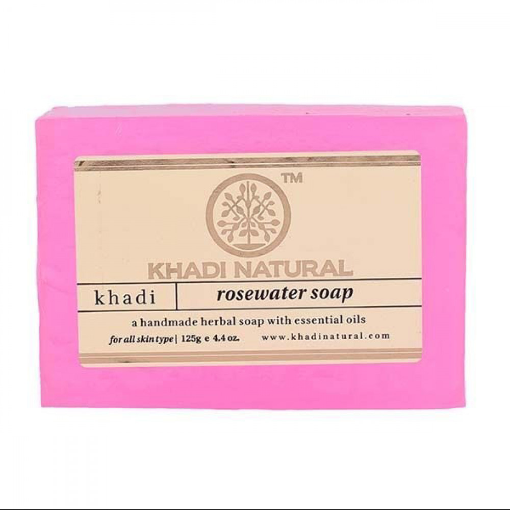 Khadi Natural Rose Water Soap 125g