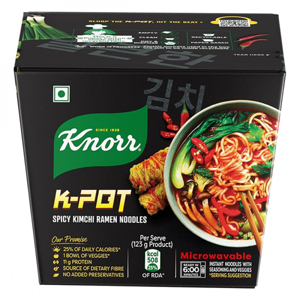 Knorr Korean Ramen Spicy Kimchi Veg Meal 96Gm