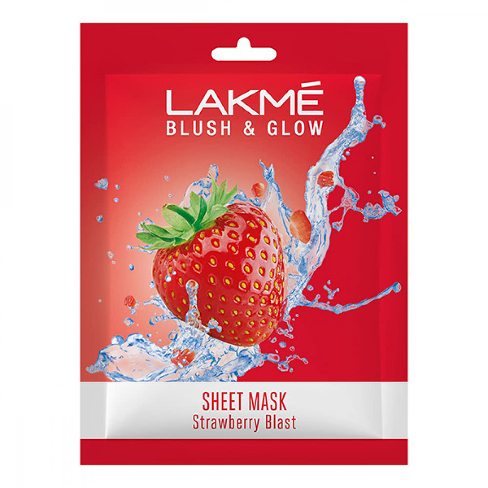 Lakme Blush & Glow Sheet Mask Strawberry