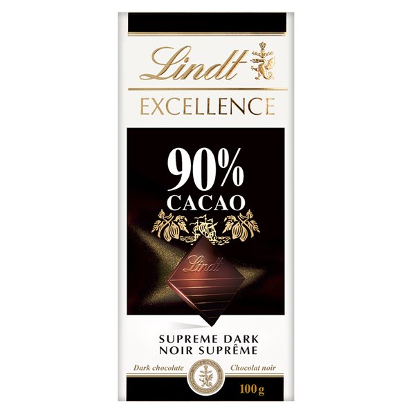 LINDT EXCELLENCE 90%COCOA DARK CHOCOLATE 100G