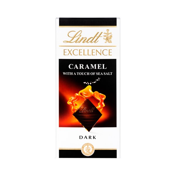 LINDT EXCELLENCE DARK CARAMEL CHOCLATE 100G