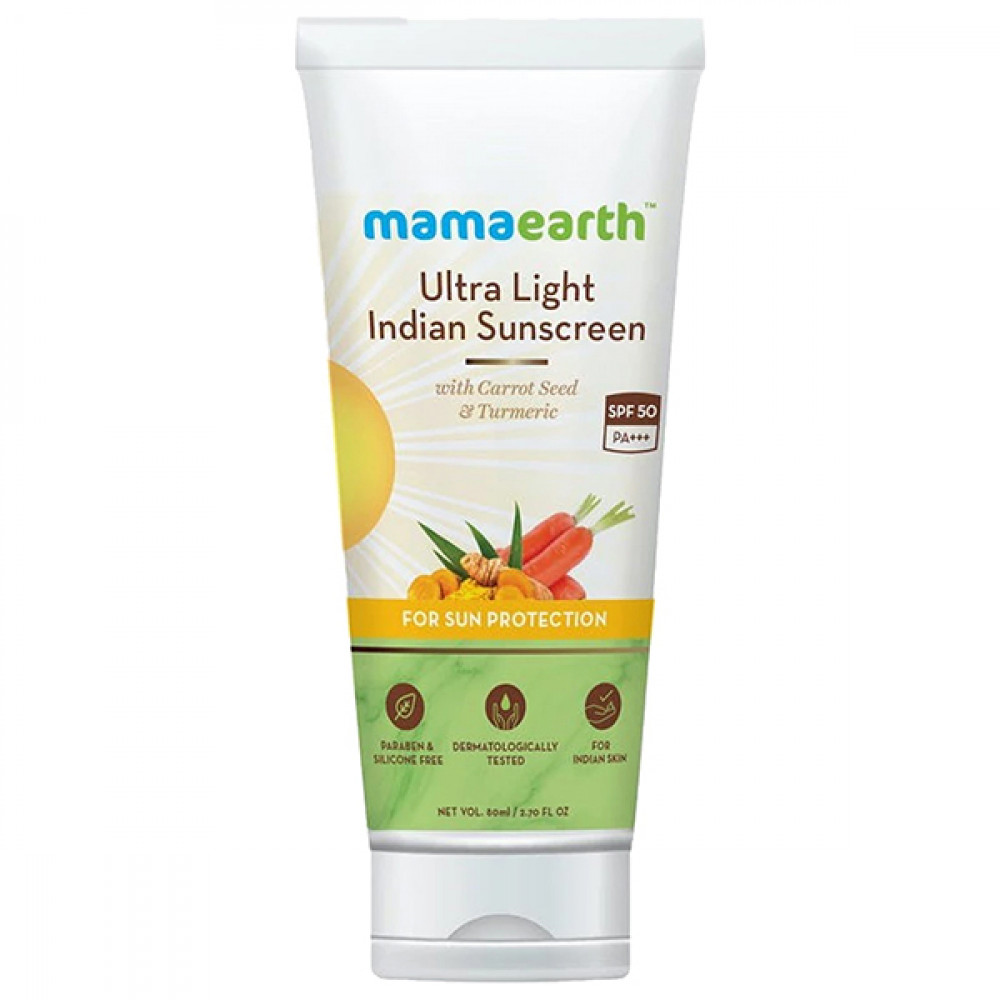 Mamaearth Ultra Light Indian Sunscreen SPF50 80gm