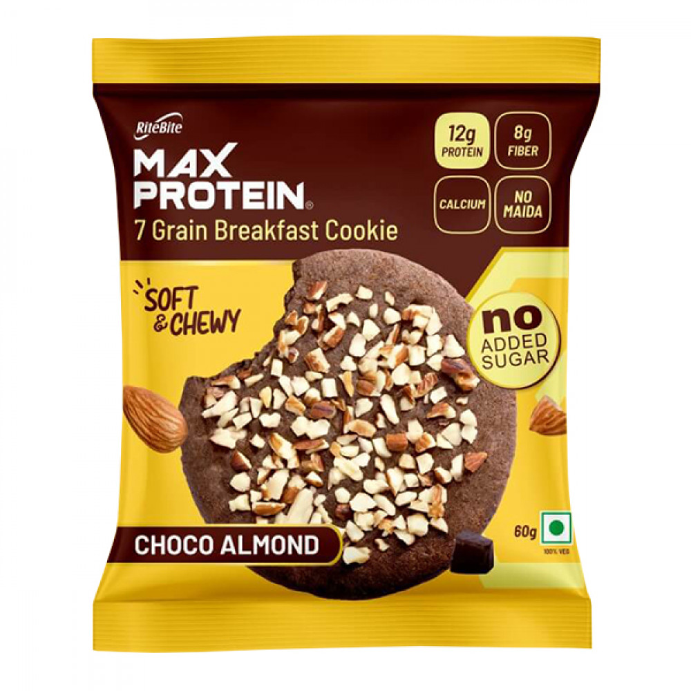 Max Protein Cookie Choco Almond 60g No Add Sugar