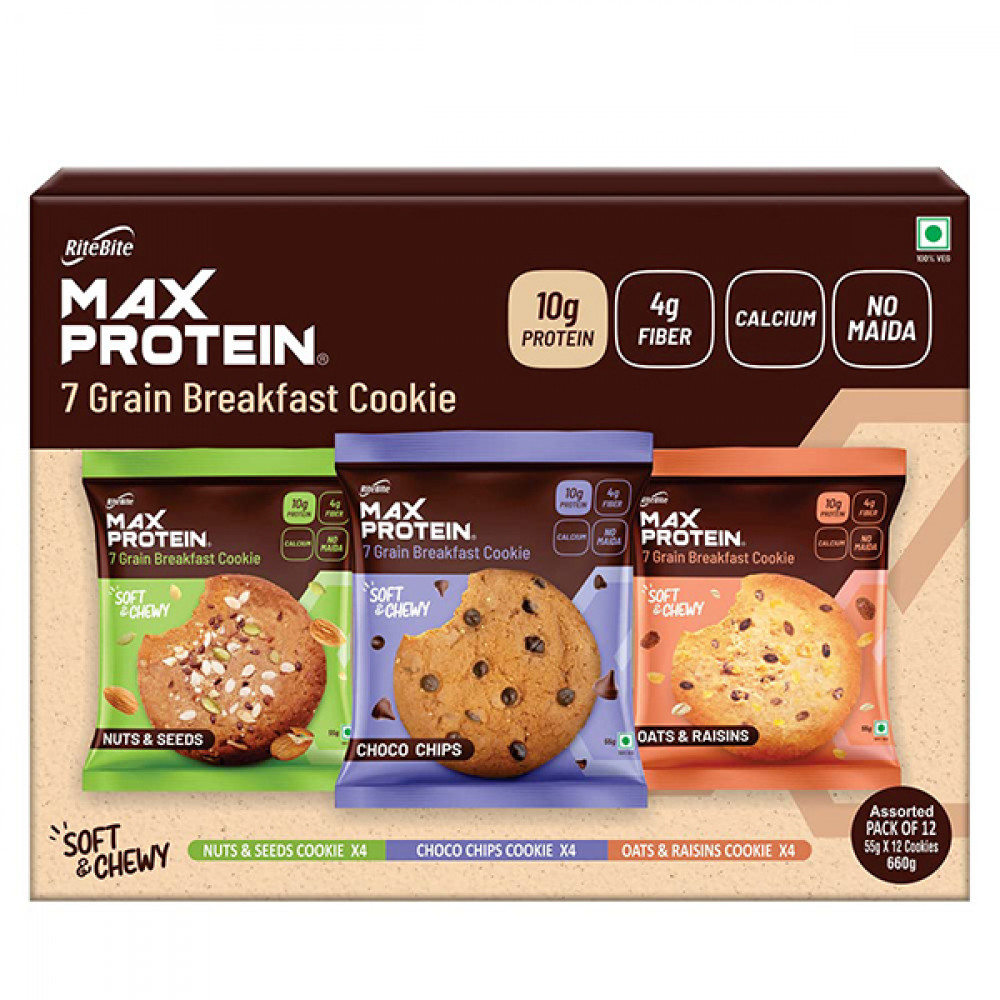 Max Protien 7Grain Breakfast Cookies Pack of 3