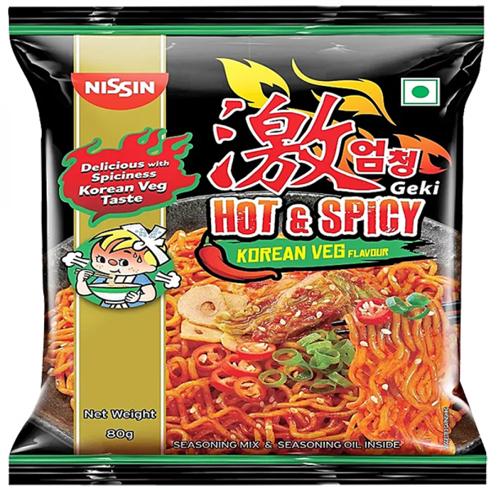 Nissin Geki Hot &spicy Korean Veg 70G