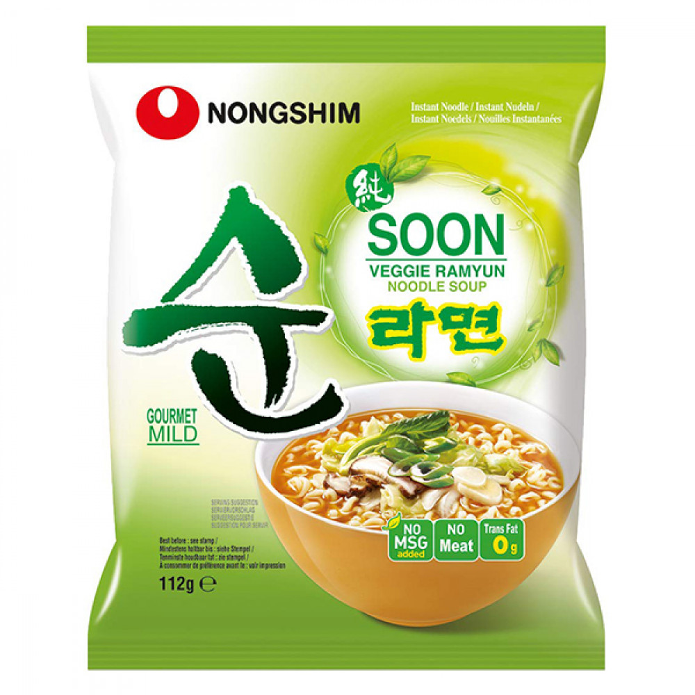 Nongshim Soon Veggie Ramyun Noodles 112g