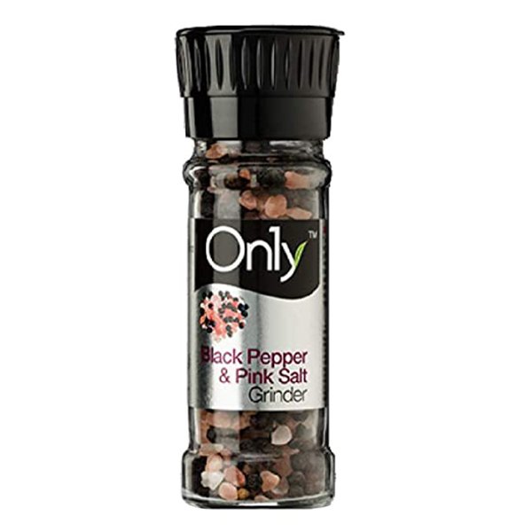 On1y  Black Pepper & Pink Salt Grinder - 80g