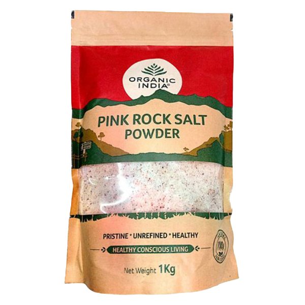 ORGANIC INDIA PINK ROCK SALT POWDER 1 KG