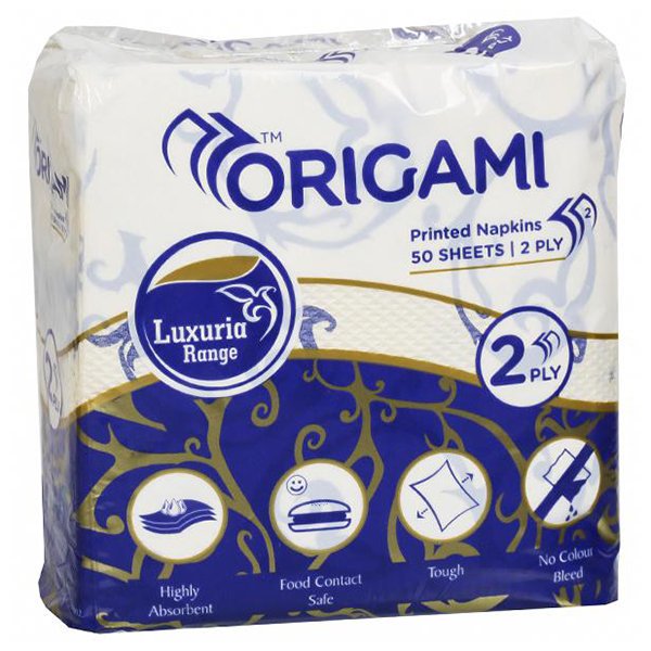 ORIGAMI LUXURIA PARTY NAPKINS 50 SHEETS 2PLY