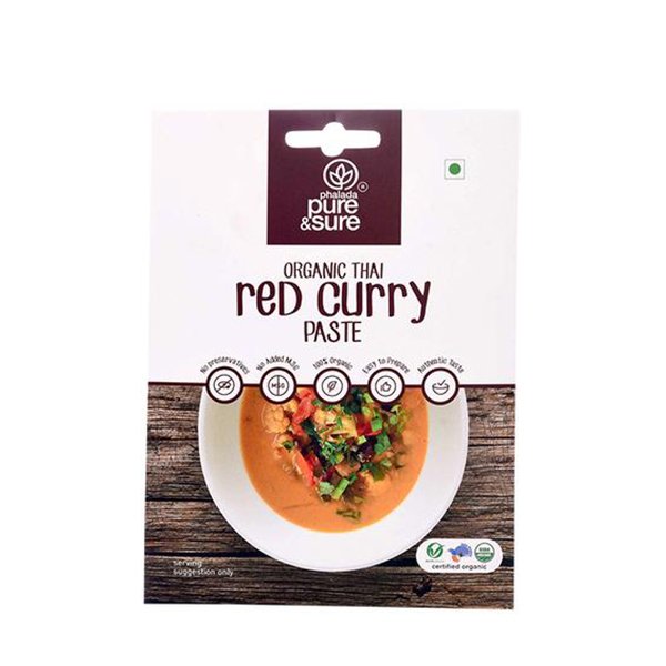 P&S ORGANIC RED CURRY PASTE 50G