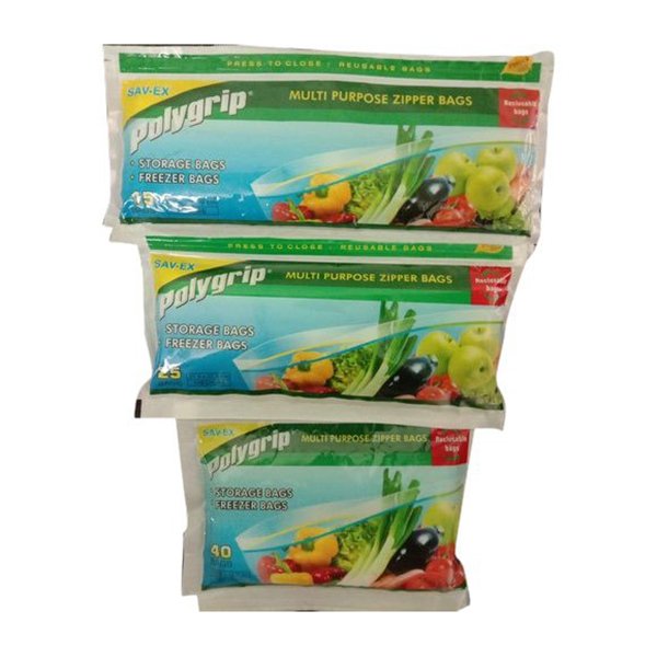 Polygrip Multi Purpose Plastic Bags With Zipper 50N 7.5*10CM