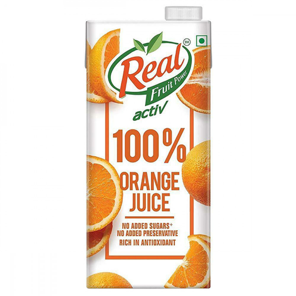 Real Active Orange Juice 1lt (Buy 2 @110 each)