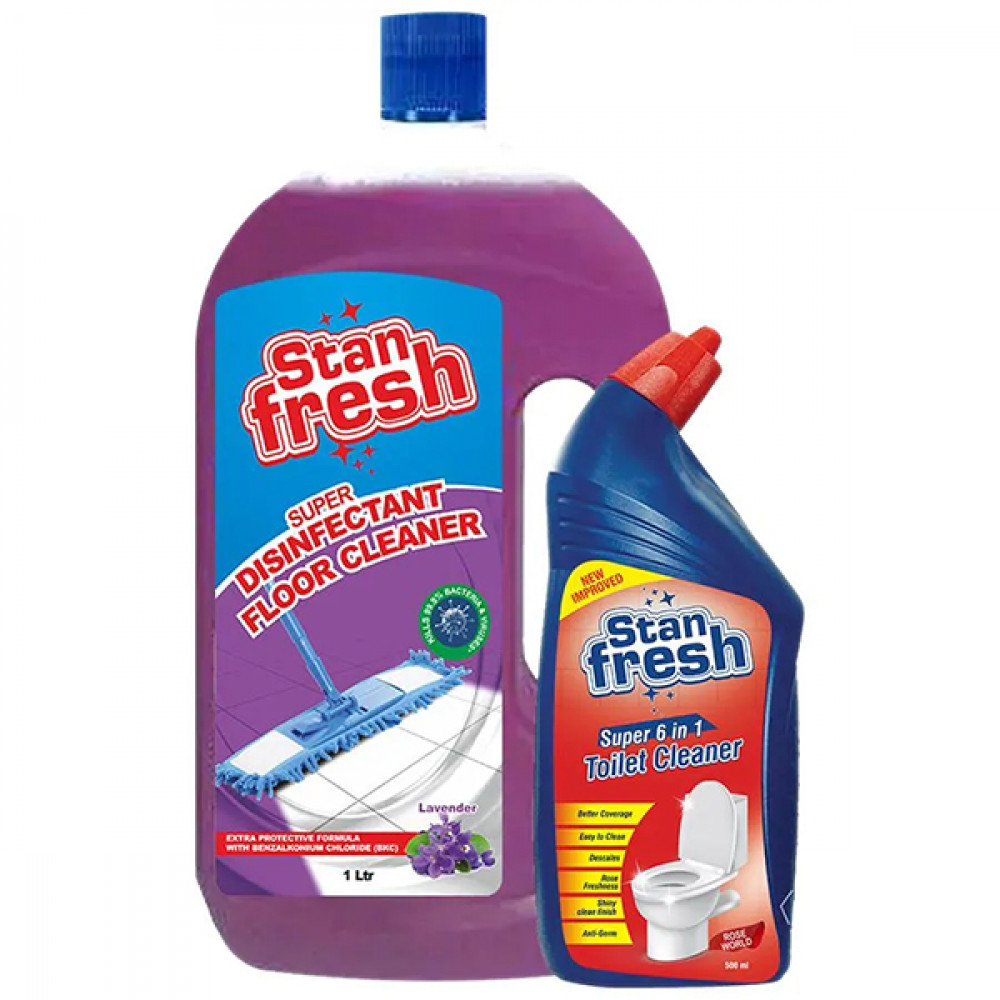 Stan Fresh Fc Lavender 1ltr+Toilet Cleaner 500ml Rose