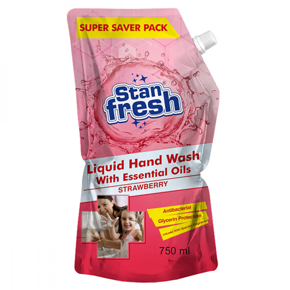 Stan Fresh Hand Wash Strawberry 750ml B1g1 Pouch